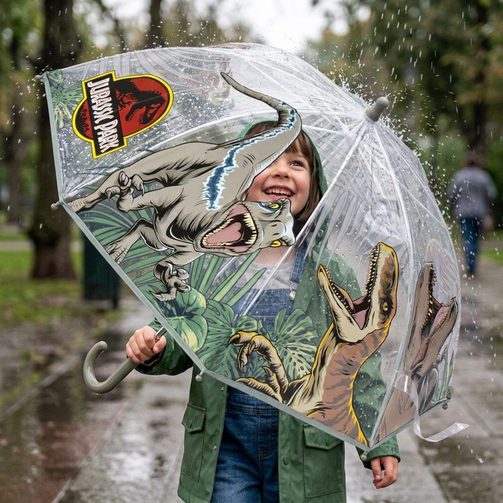 Parapluie transparent pour enfants Jurassic Park A 2